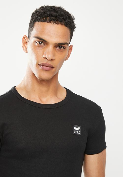S.P.C.C - Slimline fit straight hem tee - black