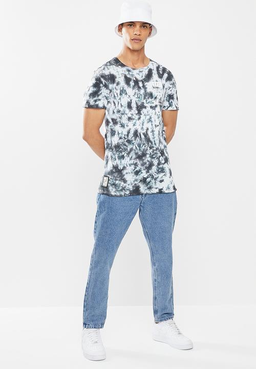 S.P.C.C - Zaydan regular fit straight hem tee - black & white 