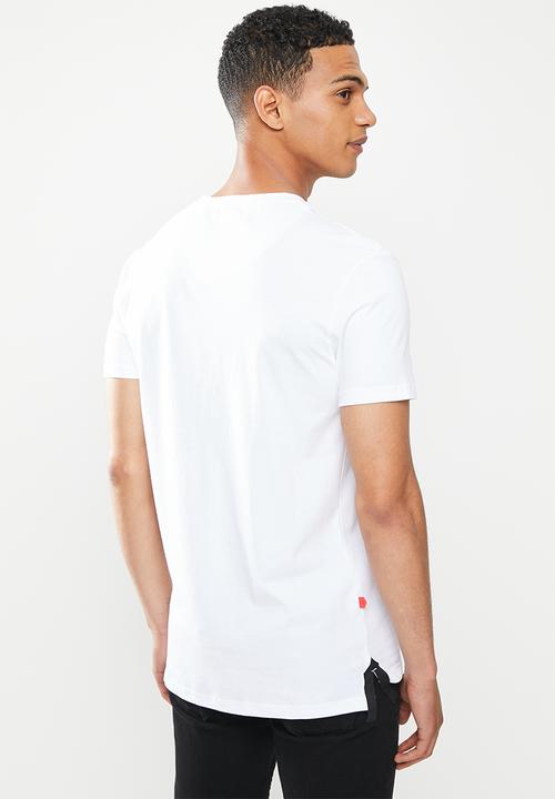 S.P.C.C - Frost regular fit stepped hem tee - white
