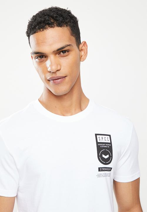 S.P.C.C - Frost regular fit stepped hem tee - white