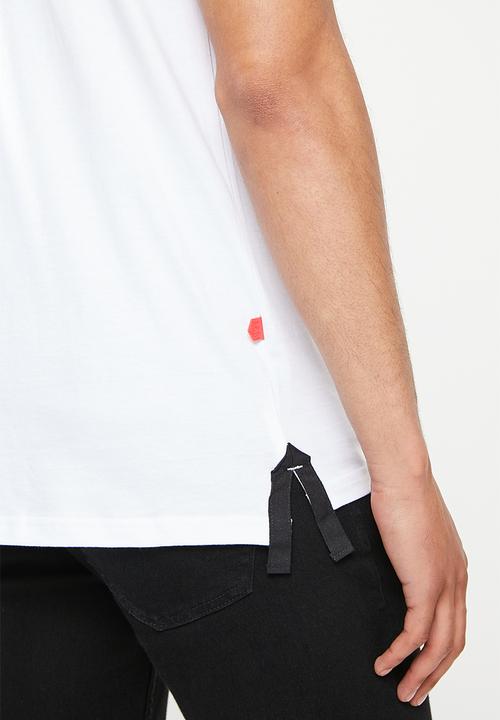 S.P.C.C - Frost regular fit stepped hem tee - white