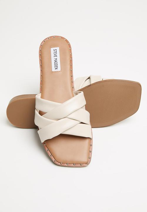 Steve Madden - Terron leather slide - stone