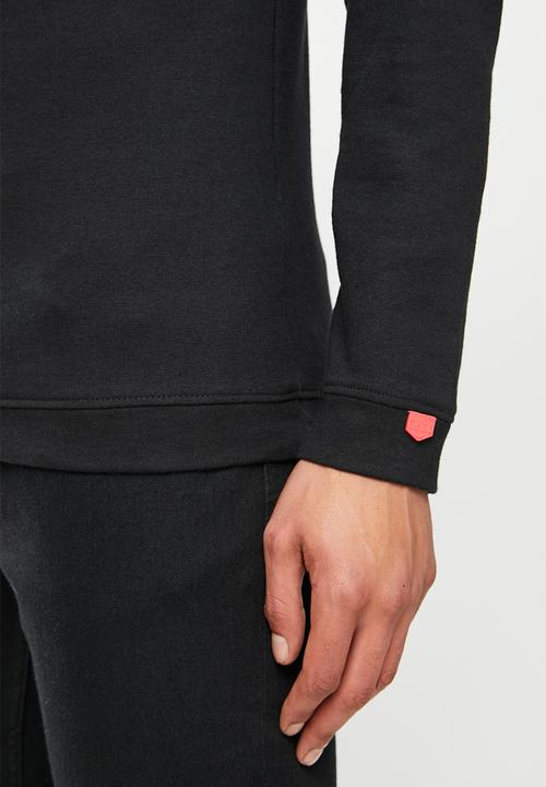 S.P.C.C - Ronson slimline fit straight hem, long sleeve top - black