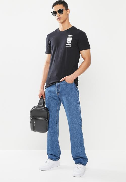 S.P.C.C - Frost regular fit stepped hem tee - black