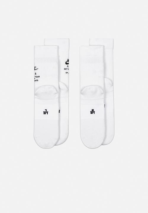 Nike - U snkr sox crew 2-pack - nike air - white
