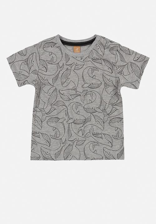 UP Baby - Baby boys dungaree & tee set - grey & black