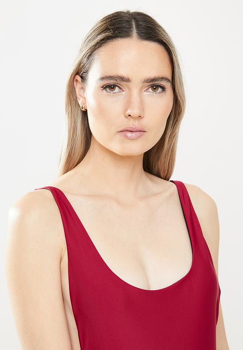 dailyfriday - Scoop neck one piece - burgundy