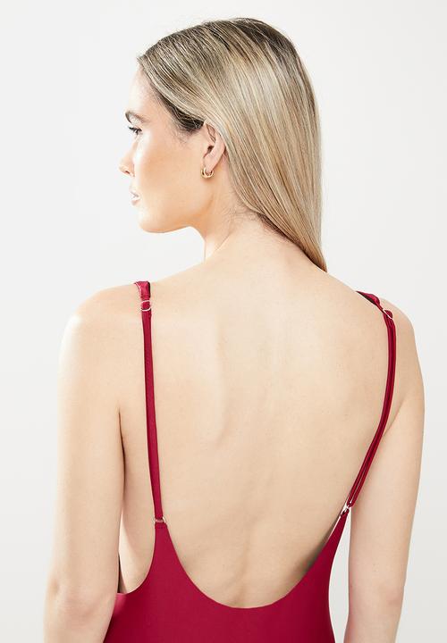 dailyfriday - Scoop neck one piece - burgundy