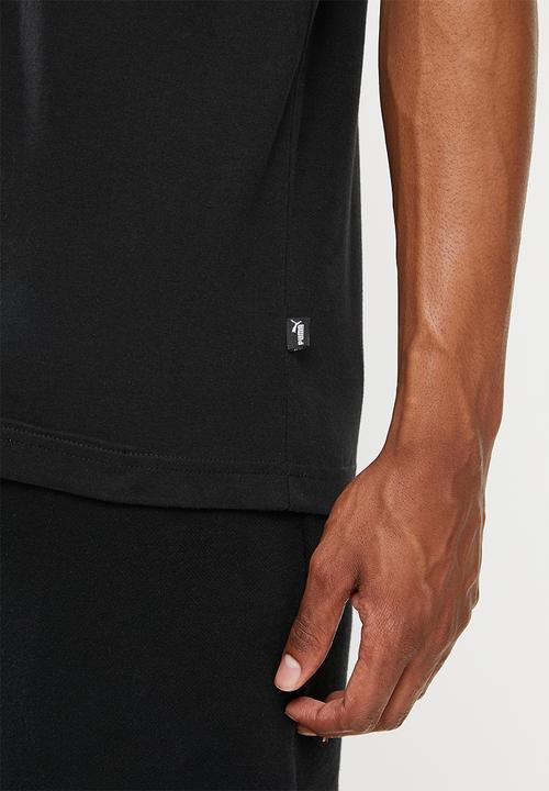 PUMA - Ess logo tee m - black/green flash