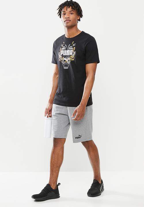 PUMA - Ess jersey shorts m - medium gray heather