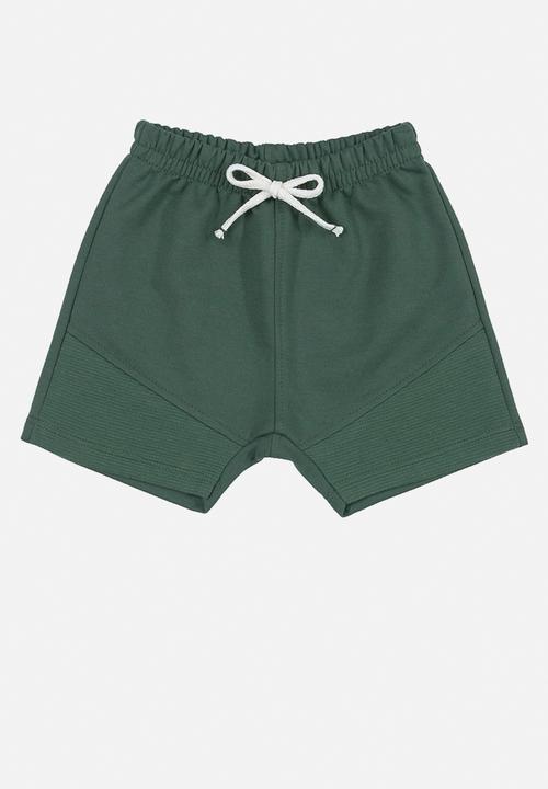 UP Baby - Baby boys graphic tee & shorts set - white & olive