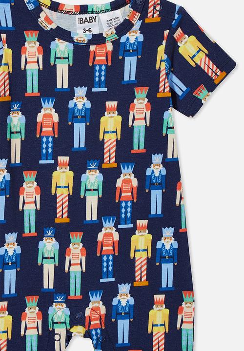 Cotton On - The short sleeve romper - nutcracker xmas/indigo