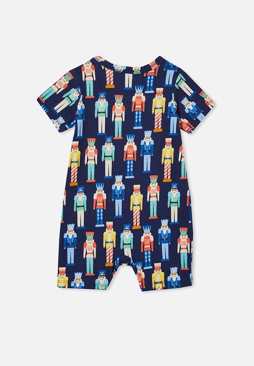 Cotton On - The short sleeve romper - nutcracker xmas/indigo