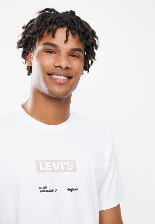 Levi’s® - Short sleeve relaxed fit tee boxtab text - bright white