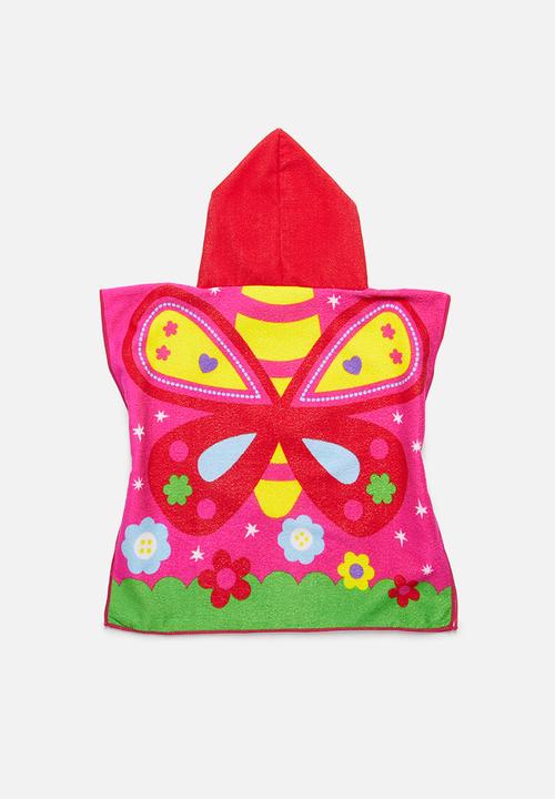 Pop Candy - Butterfly hooded beach towel - multi