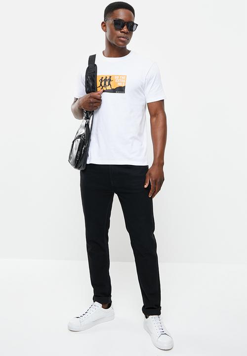 Giordano - Crew neck printed tee - white 