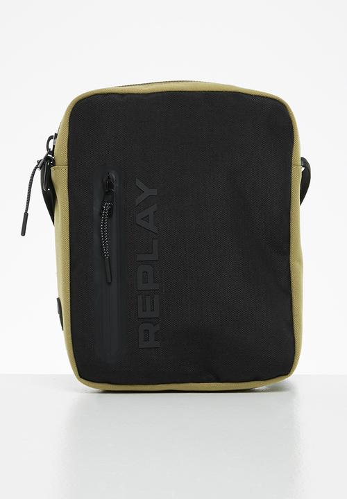 Replay - Cross body with brown sides - black & khaki