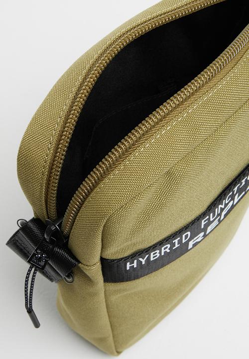 Replay - Cross body with brown sides - black & khaki