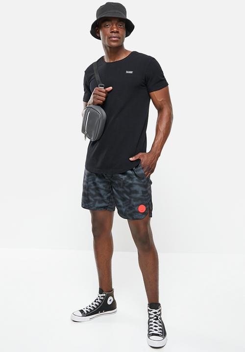 S.P.C.C - Carrol regular fit elasticated shorts - charcoal