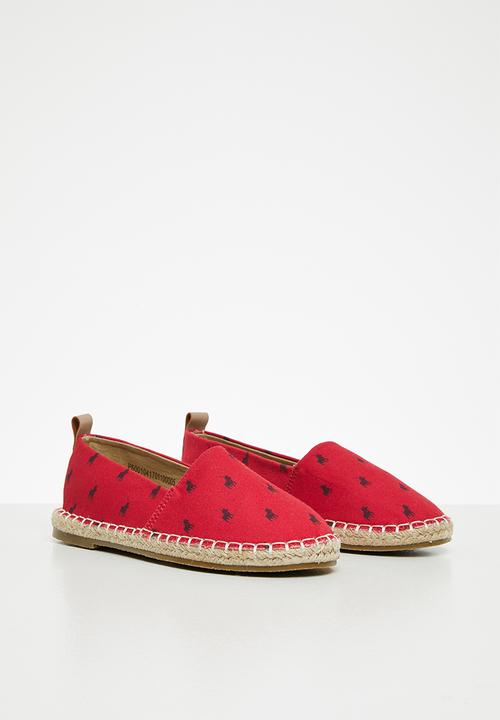 POLO - Girls elizabeth canvas espadrille - red