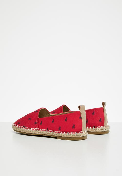 POLO - Girls elizabeth canvas espadrille - red