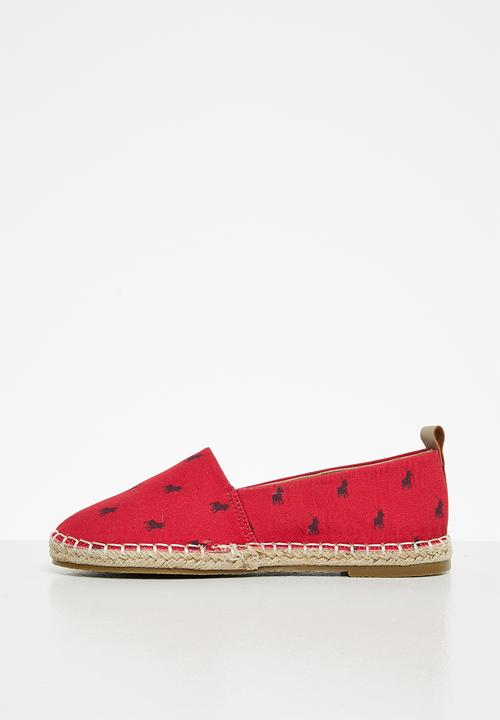POLO - Girls elizabeth canvas espadrille - red