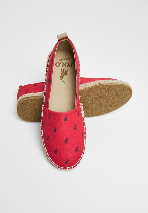 POLO - Girls elizabeth canvas espadrille - red