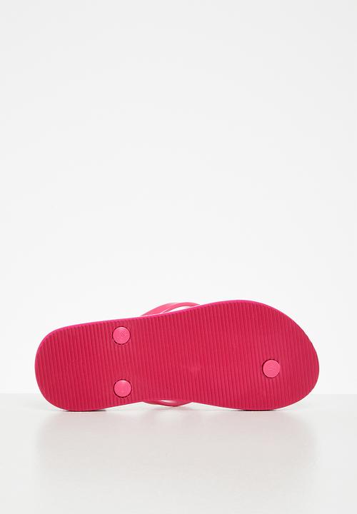 POLO - Girls candice stripe flip flop - cerise