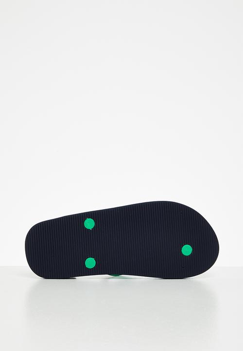POLO - Boys corey multi stripe flip flop - green