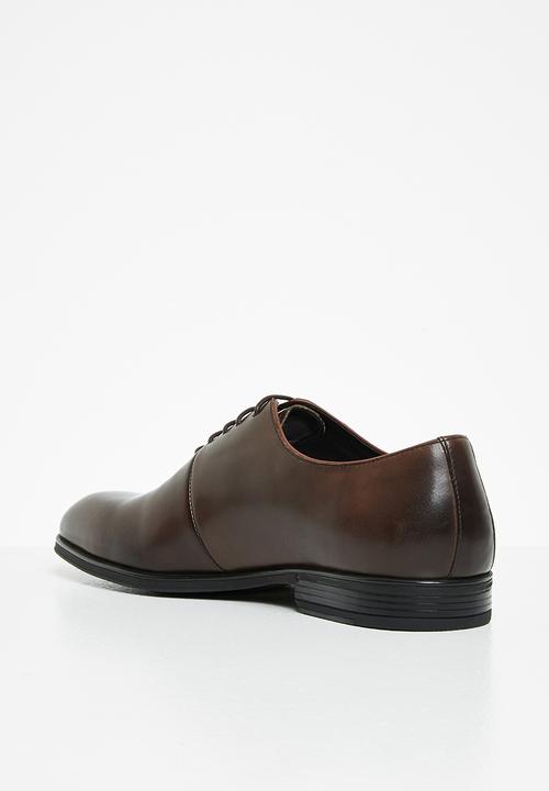 POLO - Austin leather plain vamp formal lace up - black-brown 