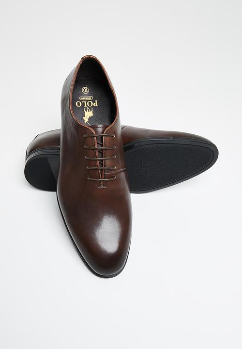 POLO - Austin leather plain vamp formal lace up - black-brown 