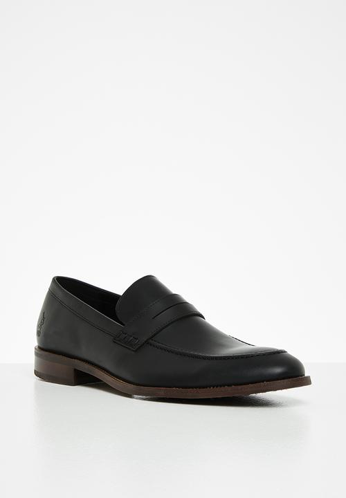 POLO - Brent leather penny loafer - black