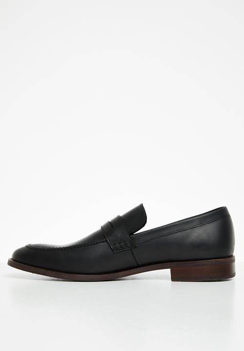 POLO - Brent leather penny loafer - black