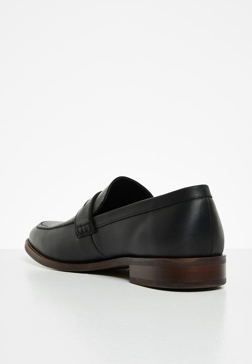 POLO - Brent leather penny loafer - black