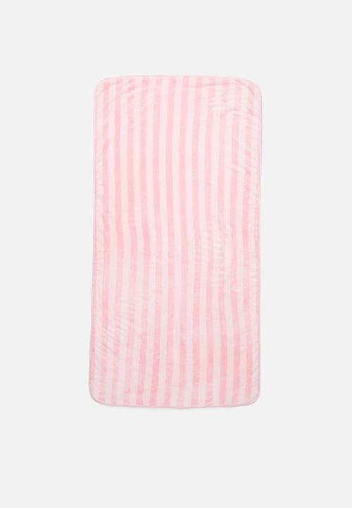 Rebel Republic - Stripe beach towel - pink & white