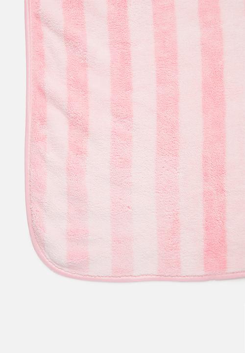 Rebel Republic - Stripe beach towel - pink & white