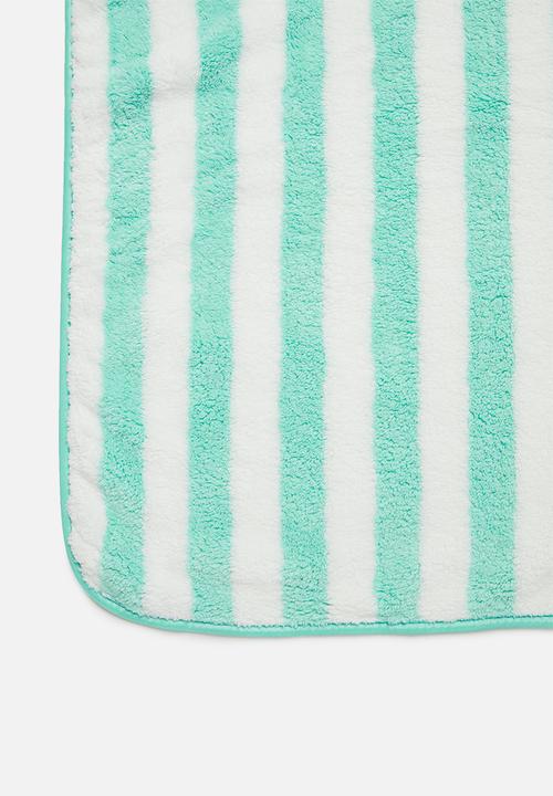 Rebel Republic - Stripe beach towel - turquoise & white