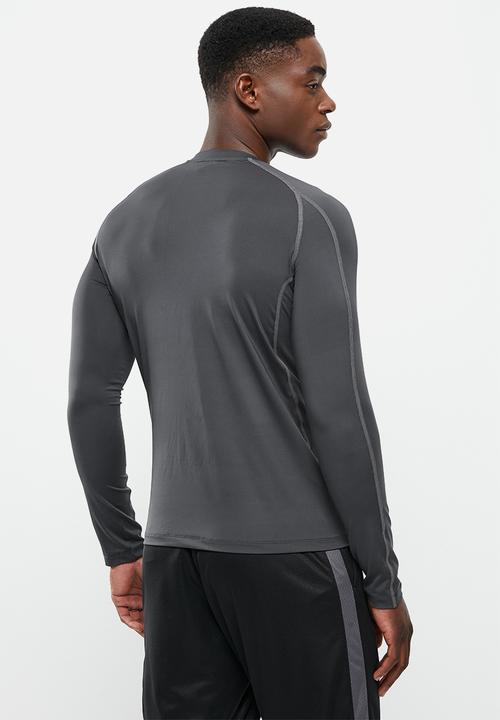 basicthread - Slim fit long sleeve top - charcoal