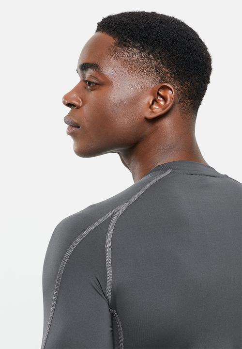 basicthread - Slim fit long sleeve top - charcoal