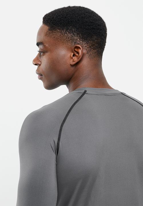 basicthread - Active contrast stitching top - grey