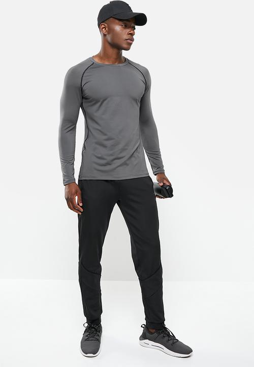 basicthread - Active contrast stitching top - grey