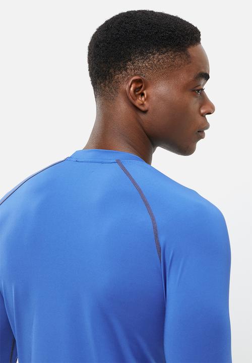 basicthread - Active contrast stitching top - blue