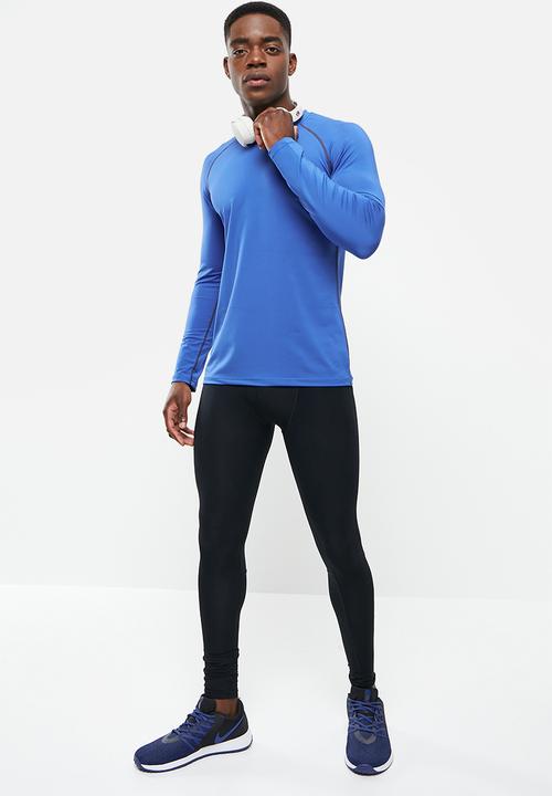 basicthread - Active contrast stitching top - blue