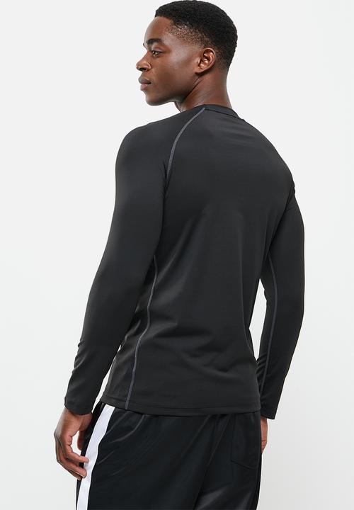 basicthread - Active contrast stitching top - black