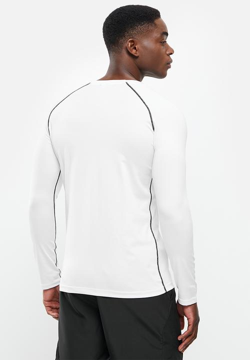 basicthread - Active contrast stitching top - white