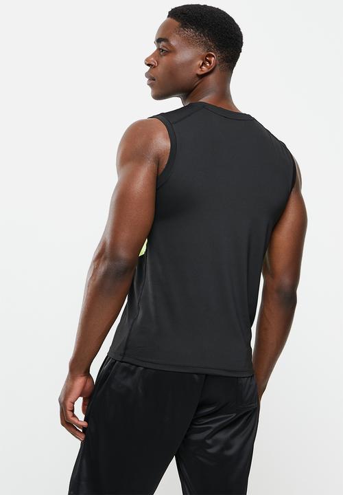 basicthread - Active contrast  panel vest - black & lime 