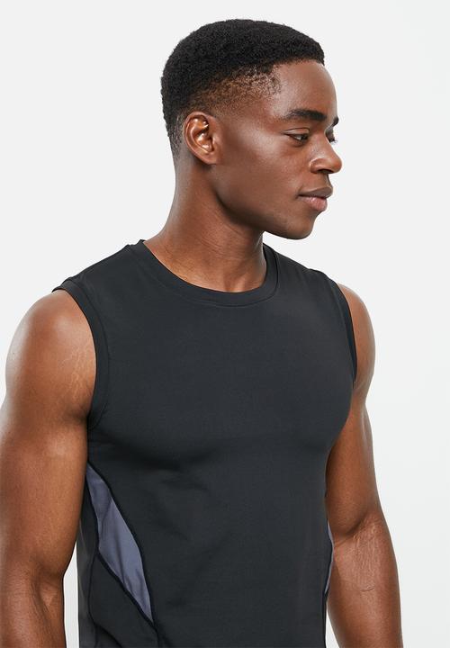 basicthread - Active contrast panel vest - black