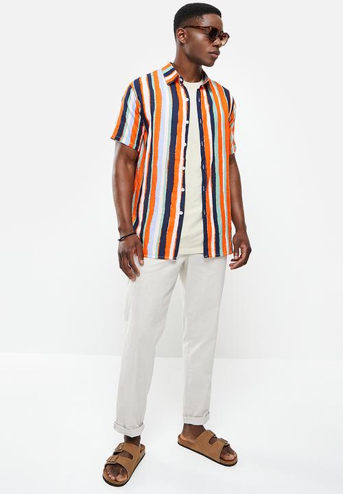 basicthread - Regular fit l.v stripe shirt - multi