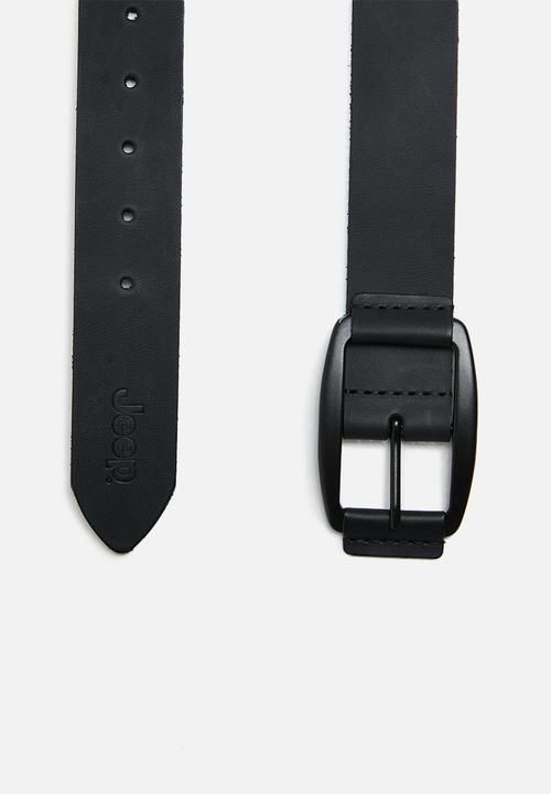JEEP - Leather belt - black