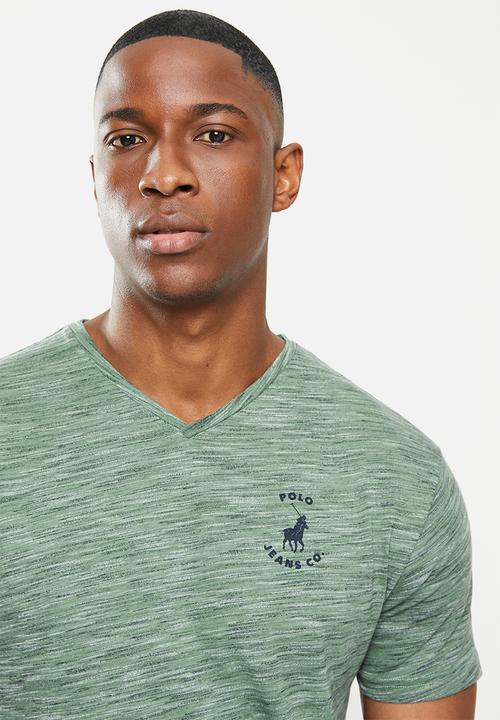POLO - Oliver spacedye short sleeve tee - aqua